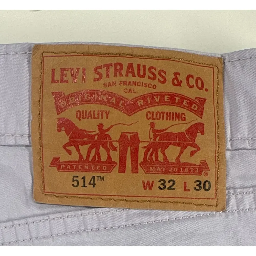Levi's Men's Purple Denim Jeans Slim Fit Straight Light Wash 5-Pocket Button